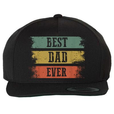 Best Dad Ever Gift For Funny Fathers Day Wool Snapback Cap