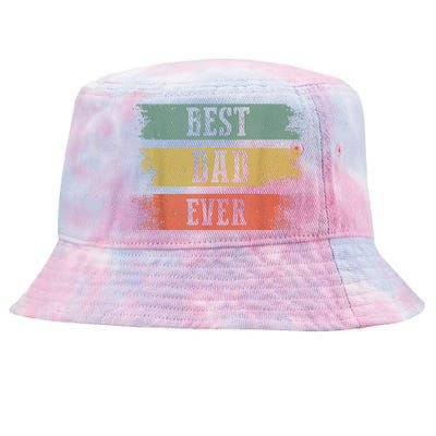 Best Dad Ever Gift For Funny Fathers Day Tie-Dyed Bucket Hat