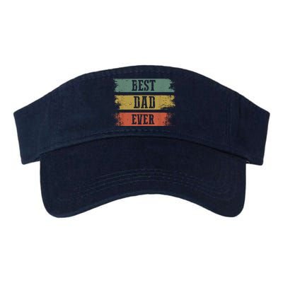 Best Dad Ever Gift For Funny Fathers Day Valucap Bio-Washed Visor