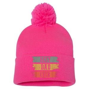 Best Dad Ever Gift For Funny Fathers Day Pom Pom 12in Knit Beanie