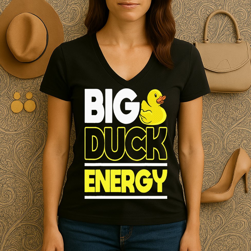Big Duck Energy Rubber Duck Women's V-Neck T-Shirt
