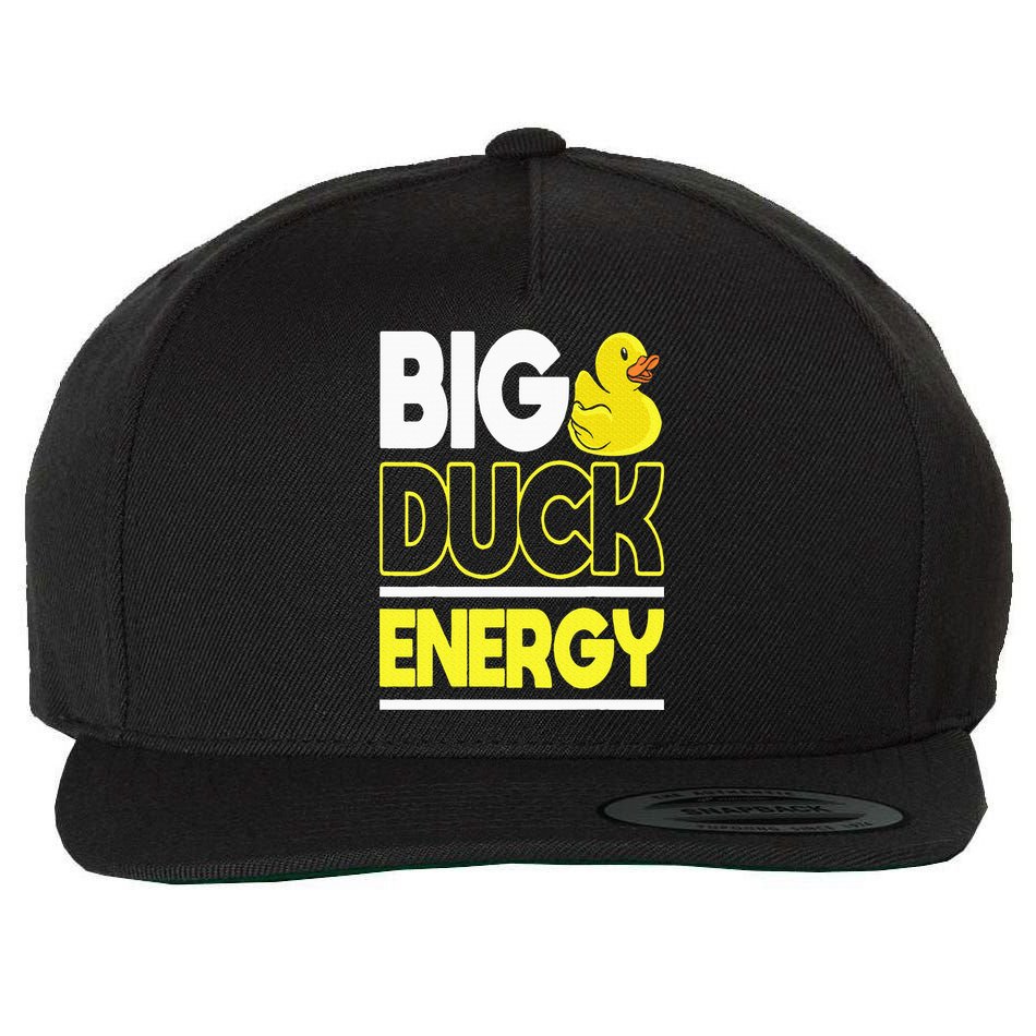 Big Duck Energy Rubber Duck Wool Snapback Cap