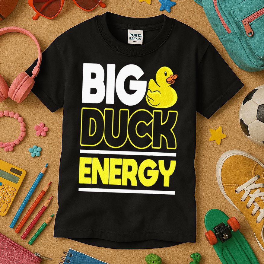 Big Duck Energy Rubber Duck Kids T-Shirt