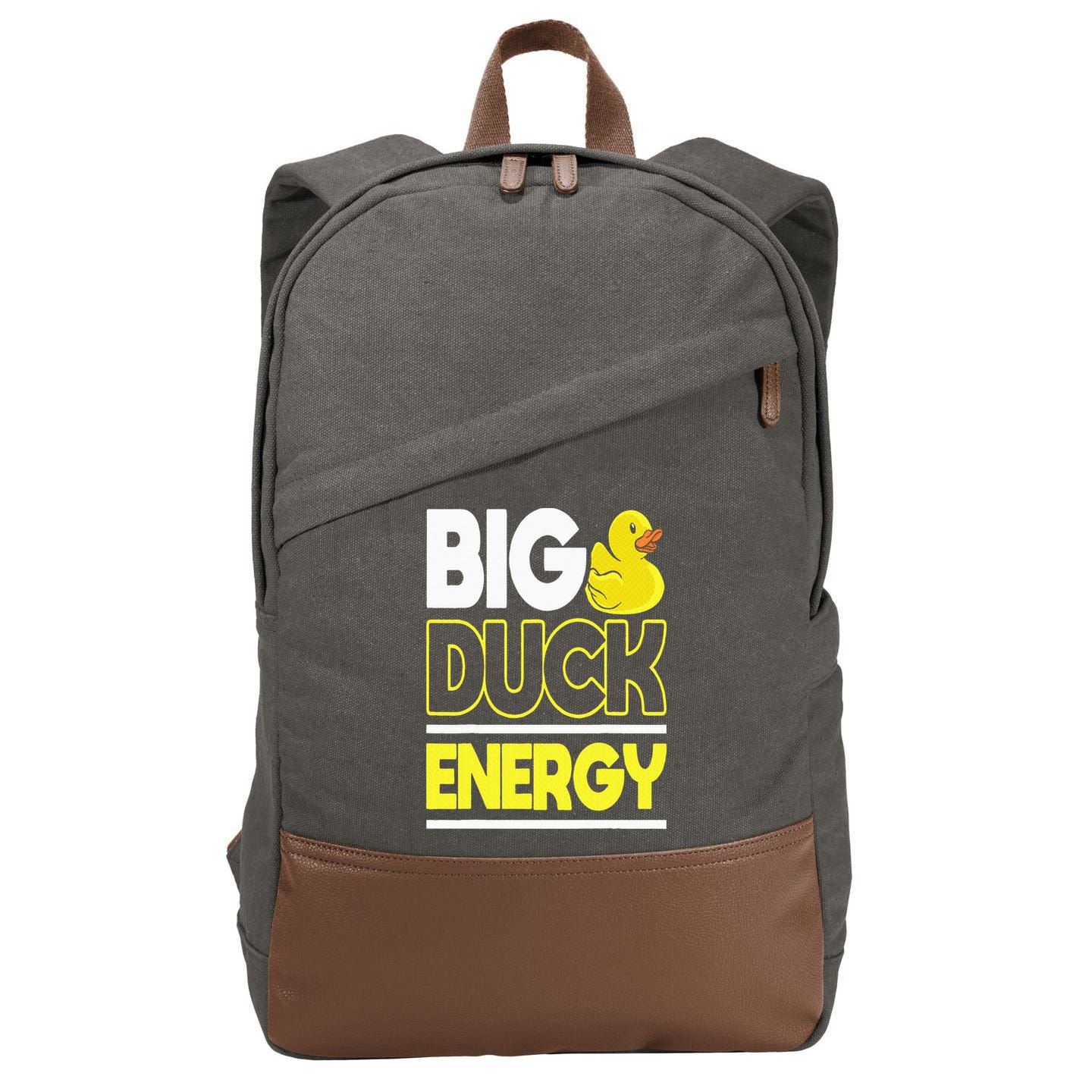 Big Duck Energy Rubber Duck Cotton Canvas Backpack