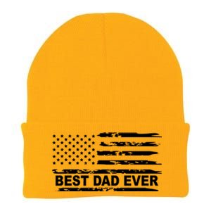 Best Dad Ever American Flag Knit Cap Winter Beanie