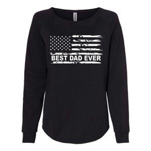 Best Dad Ever American Flag Womens California Wash Sweatshirt