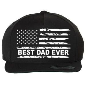 Best Dad Ever American Flag Wool Snapback Cap