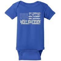 Best Dad Ever American Flag Baby Bodysuit