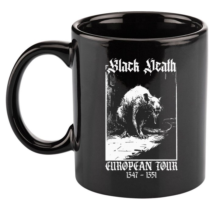 Black Death European Plague Rat Medieval 11oz C Handle Ceramic Mug