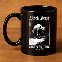 Black Death European Plague Rat Medieval 11oz C Handle Ceramic Mug