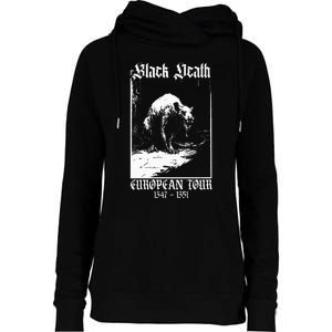 Black Death European Plague Rat Medieval Womens Funnel Neck Pullover Hood