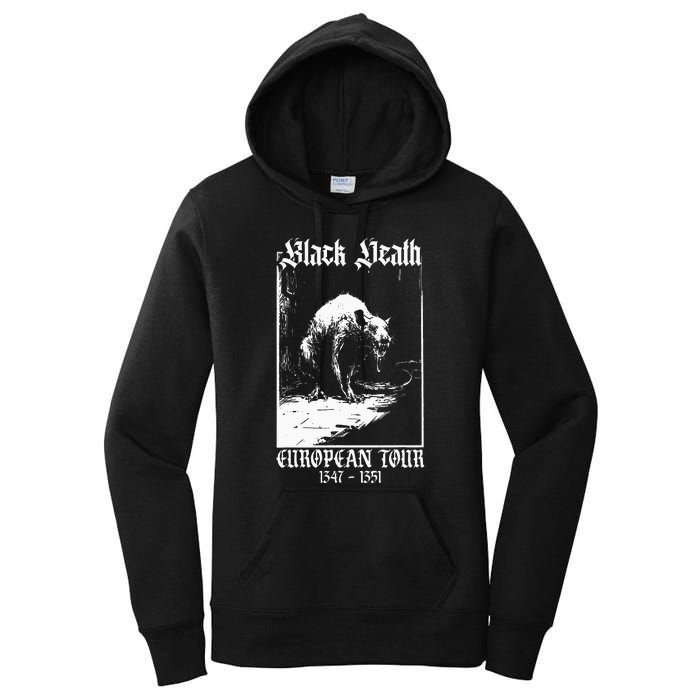 Black Death European Plague Rat Medieval Women's Pullover Hoodie