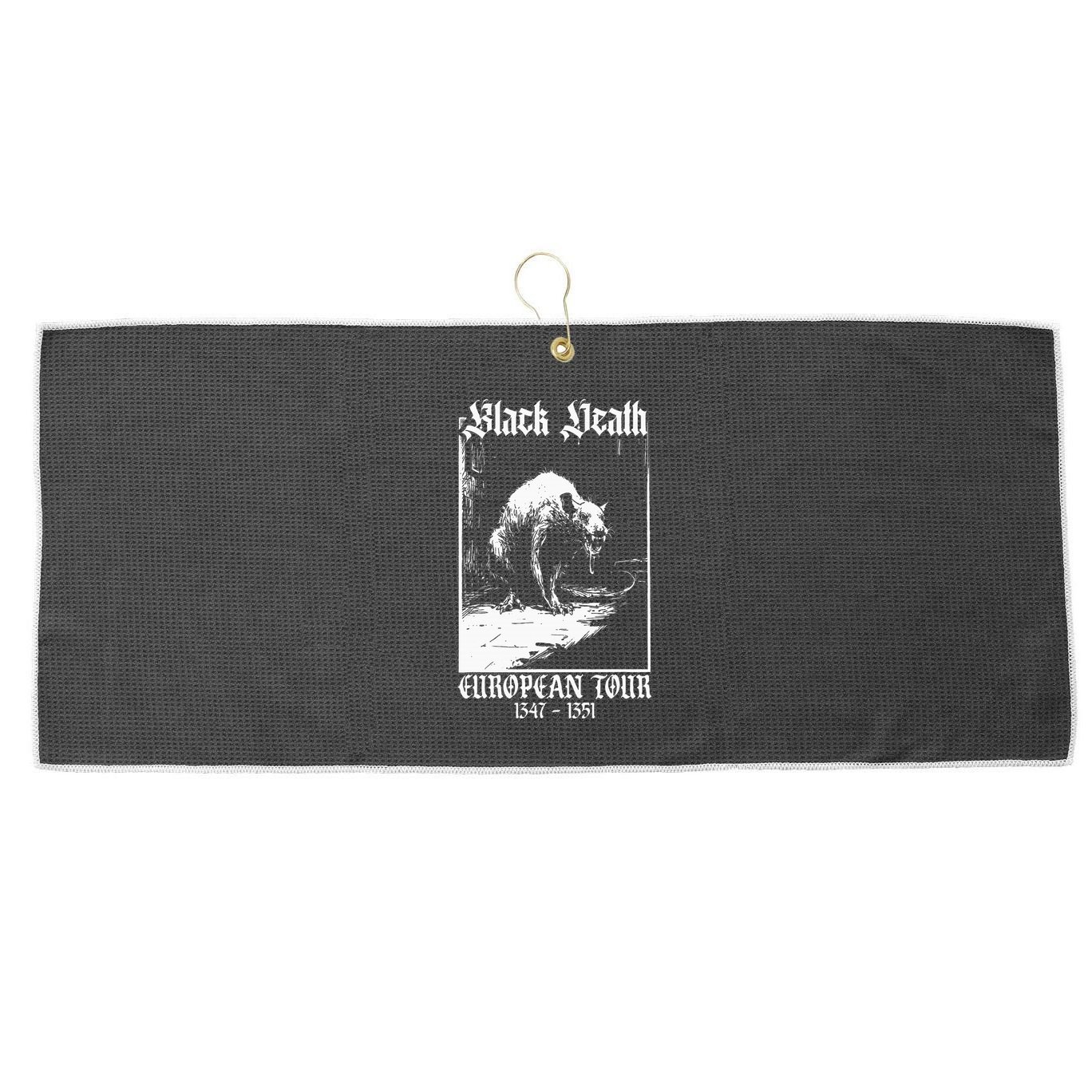 Black Death European Plague Rat Medieval Large Microfiber Waffle Golf Towel