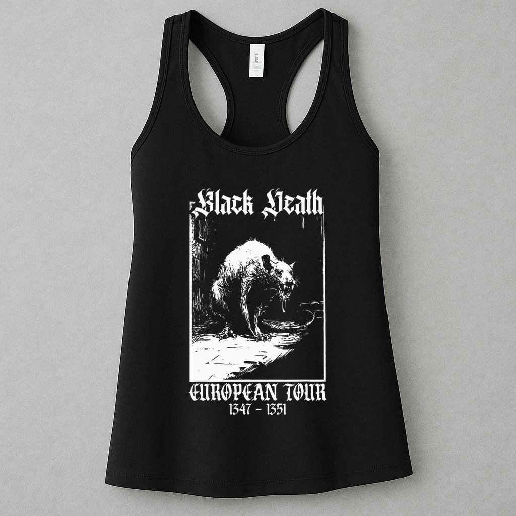 Black Death European Plague Rat Medieval Womens Tank Top