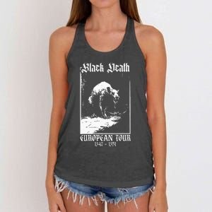 Black Death European Plague Rat Medieval Women's Knotted Racerback Tank