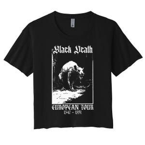 Black Death European Plague Rat Medieval Women's Crop Top Tee