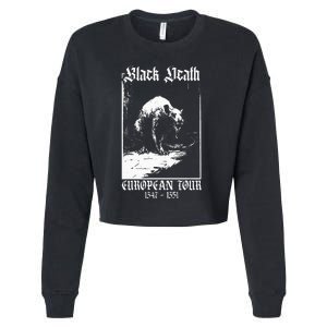 Black Death European Plague Rat Medieval Cropped Pullover Crew