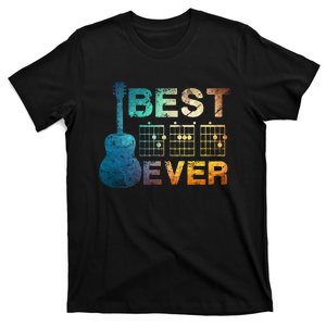 Best Dad Ever Guitar Chords Guitarist Father Father's day T-Shirt