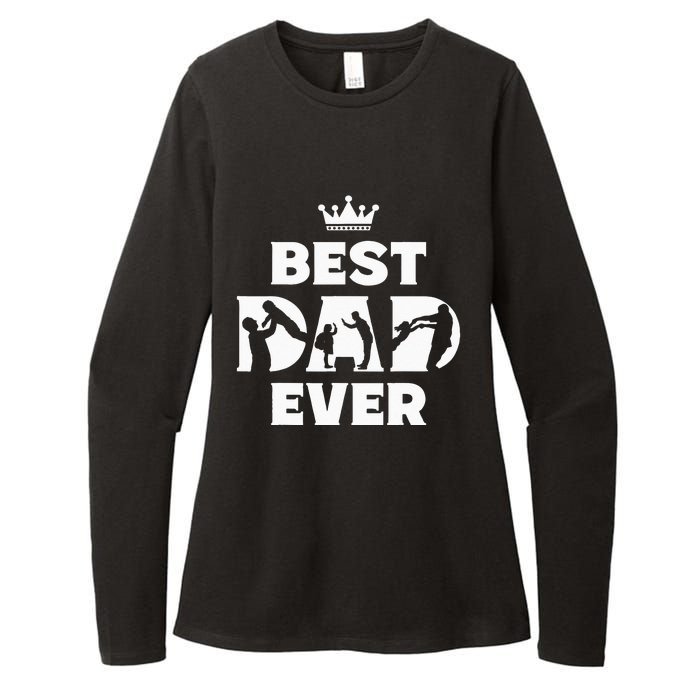 Best Dad Ever Funny Father's Day Womens CVC Long Sleeve Shirt