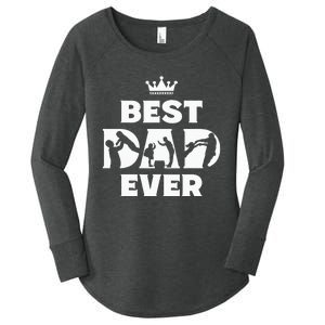 Best Dad Ever Funny Father's Day Women's Perfect Tri Tunic Long Sleeve Shirt