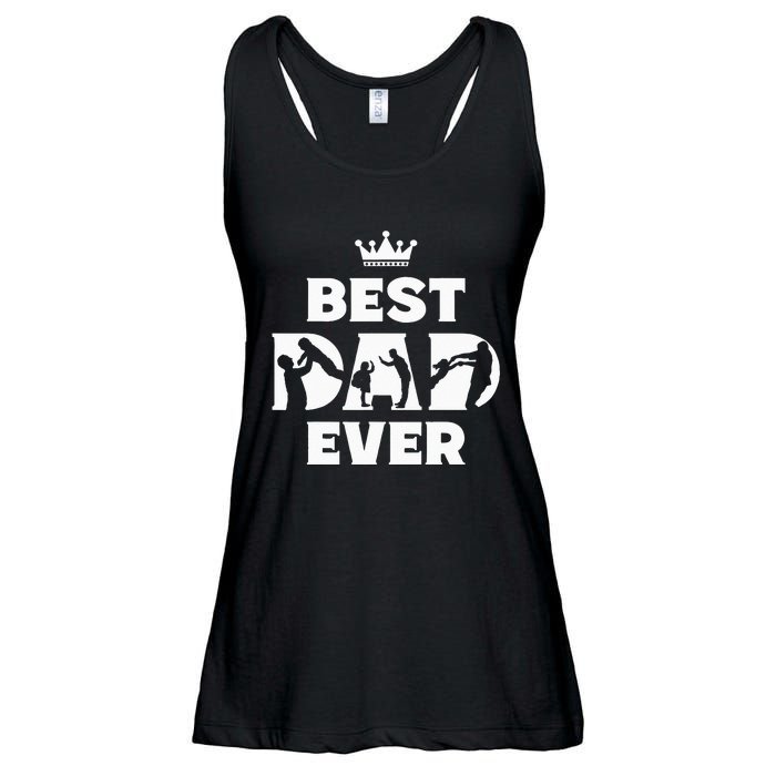 Best Dad Ever Funny Father's Day Ladies Essential Flowy Tank