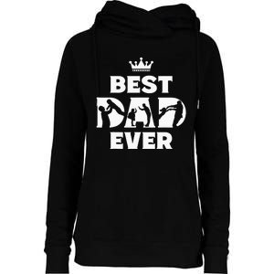 Best Dad Ever Funny Father's Day Womens Funnel Neck Pullover Hood