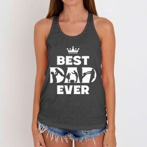 Best Dad Ever Funny Father's Day Women's Knotted Racerback Tank