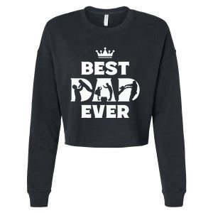 Best Dad Ever Funny Father's Day Cropped Pullover Crew