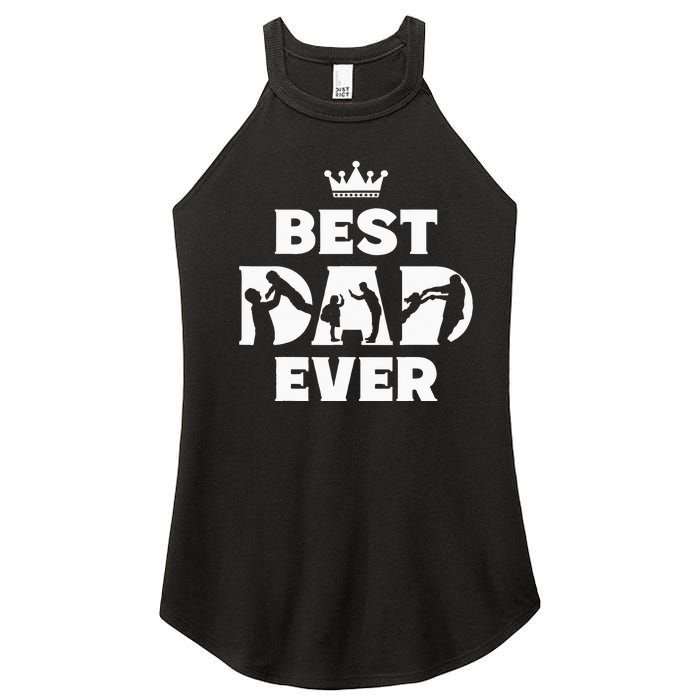 Best Dad Ever Funny Father's Day Women's Perfect Tri Rocker Tank