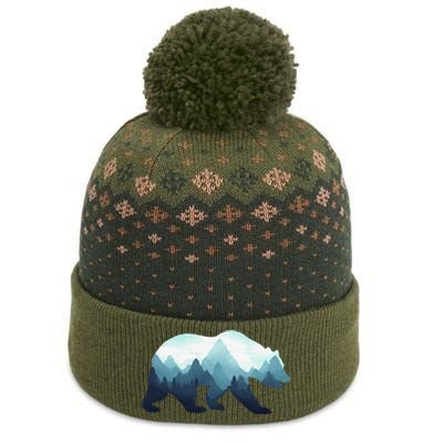 Bear Double Exposure Surreal Wildlife Animal The Baniff Cuffed Pom Beanie