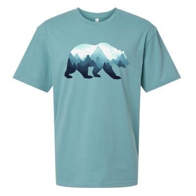 Bear Double Exposure Surreal Wildlife Animal Sueded Cloud Jersey T-Shirt