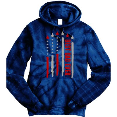 Best Dad Ever USA Flag Cute Gift Tie Dye Hoodie