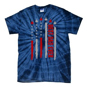 Best Dad Ever USA Flag Cute Gift Tie-Dye T-Shirt