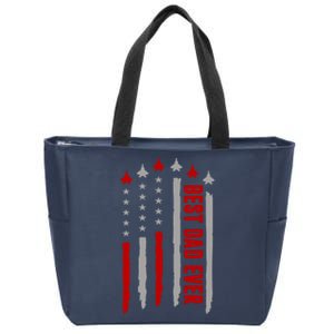 Best Dad Ever USA Flag Cute Gift Zip Tote Bag