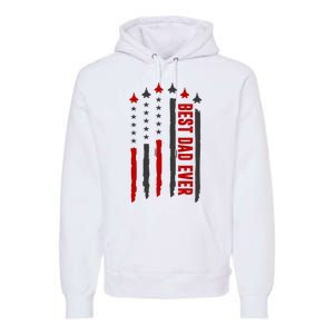 Best Dad Ever USA Flag Cute Gift Premium Hoodie