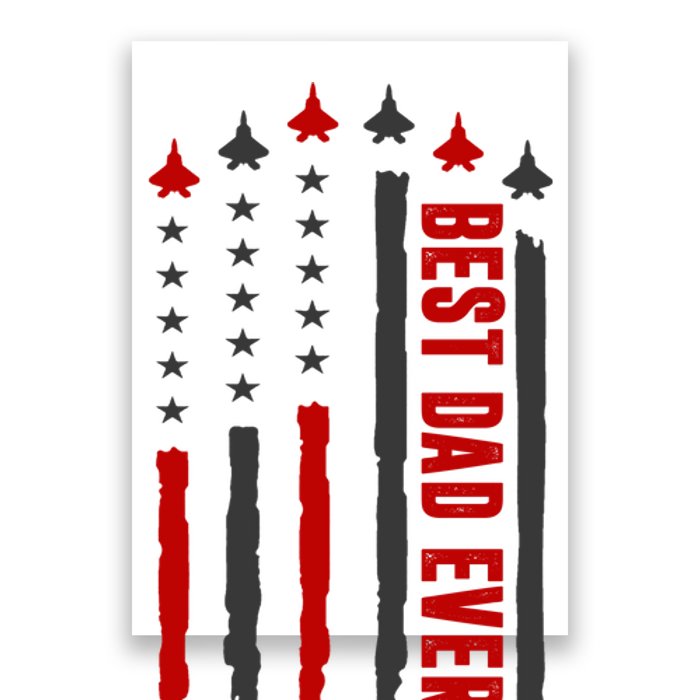 Best Dad Ever USA Flag Cute Gift Poster