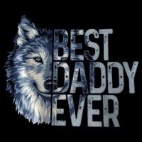 Best Daddy Ever Wolf Father Day Stripe Pom Pom Beanie