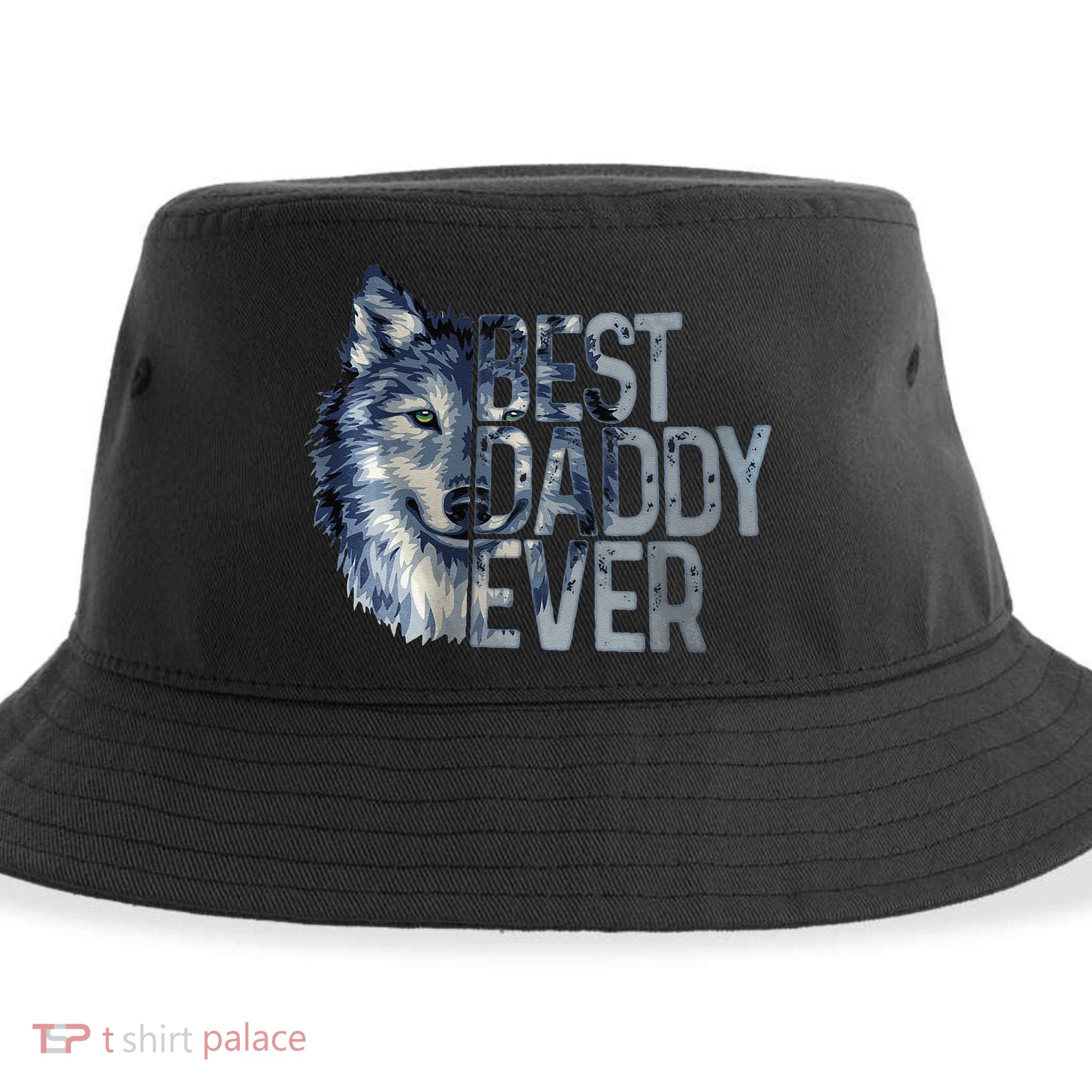Best Daddy Ever Wolf Father Day Sustainable Bucket Hat