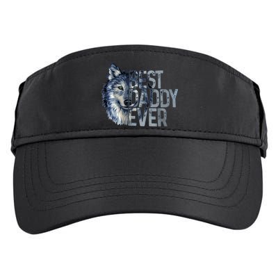 Best Daddy Ever Wolf Father Day Adult Drive Performance Visor