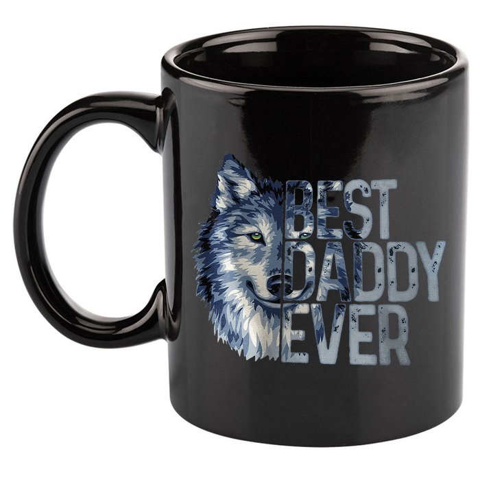 Best Daddy Ever Wolf Father Day 11oz C Handle Ceramic Mug