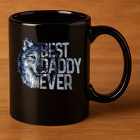 Best Daddy Ever Wolf Father Day 11oz C Handle Ceramic Mug