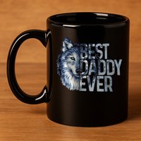 Best Daddy Ever Wolf Father Day 11oz C Handle Ceramic Mug