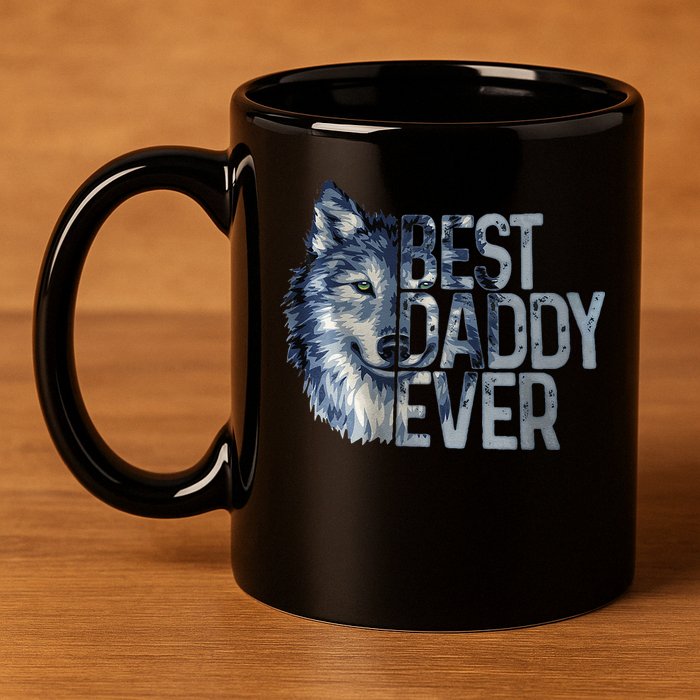 Best Daddy Ever Wolf Father Day 11oz C Handle Ceramic Mug