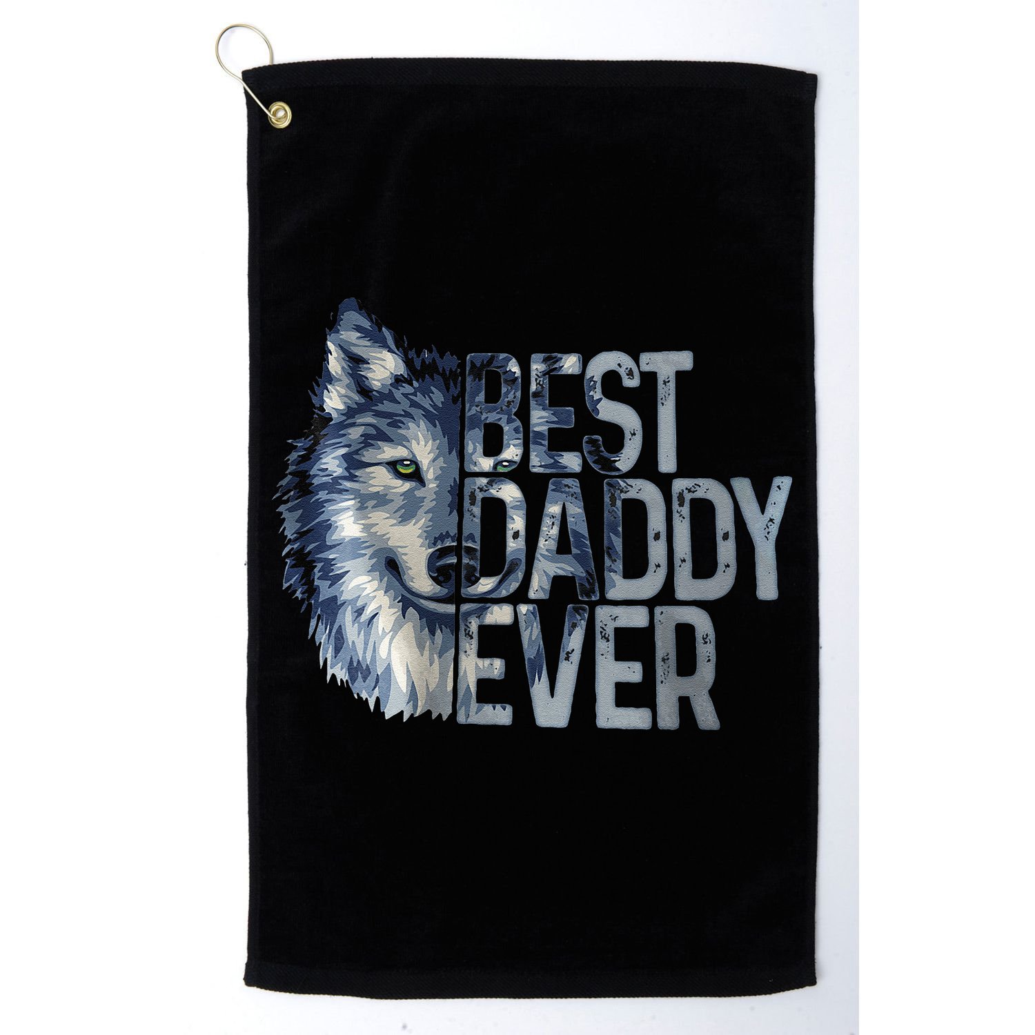 Best Daddy Ever Wolf Father Day Golf Towel