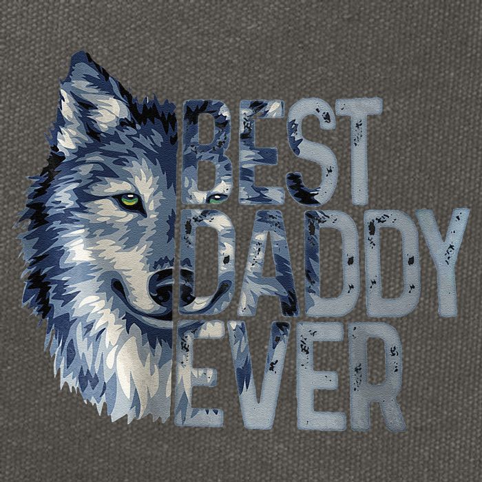 Best Daddy Ever Wolf Father Day Cotton Canvas Backpack