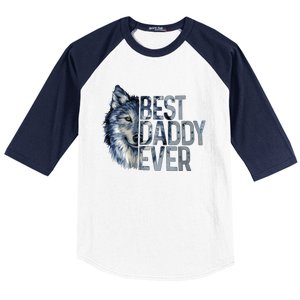 Best Daddy Ever Wolf Father Day Baseball Sleeve Shirt