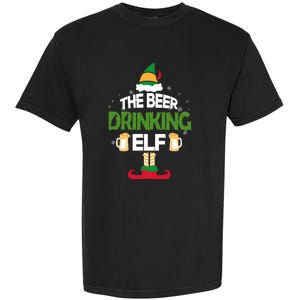 Beer Drinking Elf Matching Family Group Christmas Party Garment-Dyed Heavyweight T-Shirt