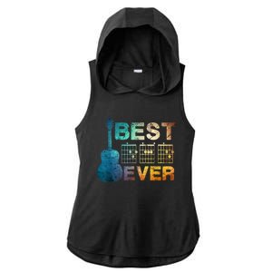 Best Dad Ever Guitar Chords Guitarist Father Fathers Day Ladies PosiCharge Tri-Blend Wicking Draft Hoodie Tank