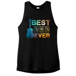 Best Dad Ever Guitar Chords Guitarist Father Fathers Day Ladies PosiCharge Tri-Blend Wicking Tank