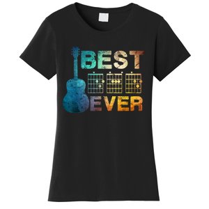 Best Dad Ever Guitar Chords Guitarist Father Fathers Day Women's T-Shirt